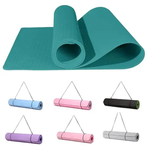 Good Nite TPE Yoga Mat - Non-Slip 183x61x0.6cm for Pilates, Fitness & Training, with Carry Strap