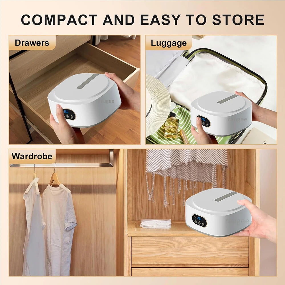 Tidesmit portable folding electric clothes dryer with intelligent timer and UV sterilization for laundry
