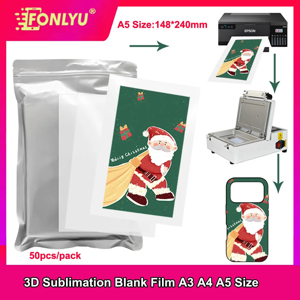 3D Sublimation Film for Phone Cases - Professional DIY Heat Press Supplies Tidesmit