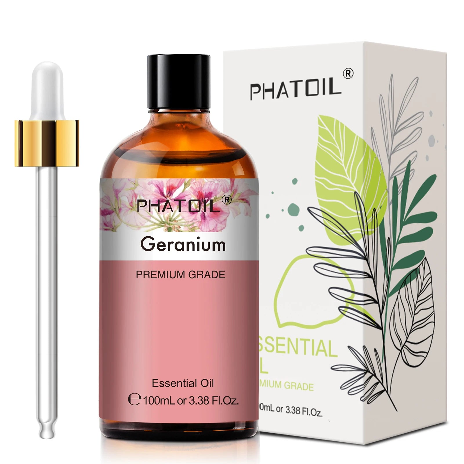 PHATOIL 100ml Lavender Peppermint Lemon Eucalyptus Lemongrass Essential Oil Natural Plant Pure Essential Oils For Diffuser