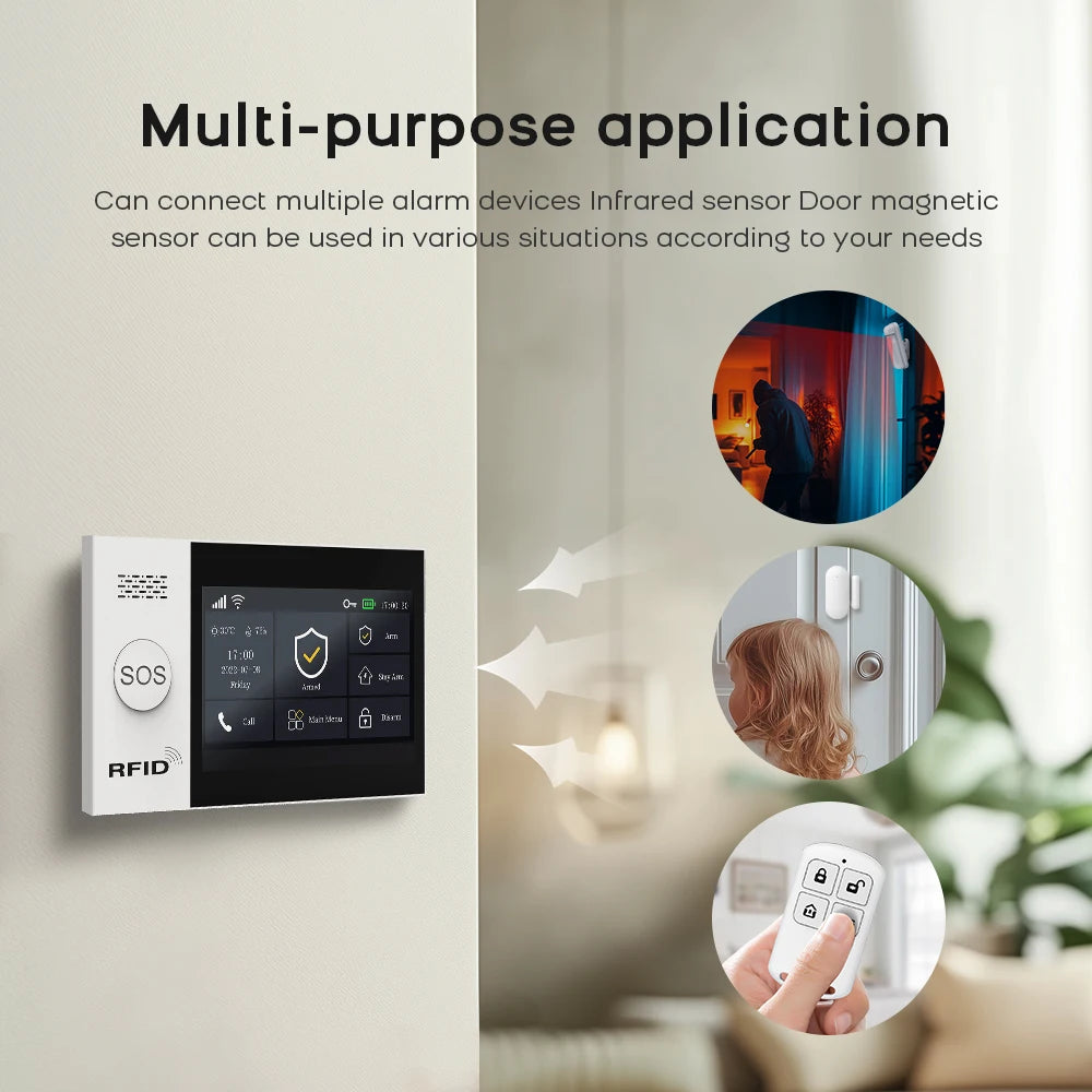 WiFi GSM Home Alarm System – App-Controlled Smart Security Kit Tidesmit