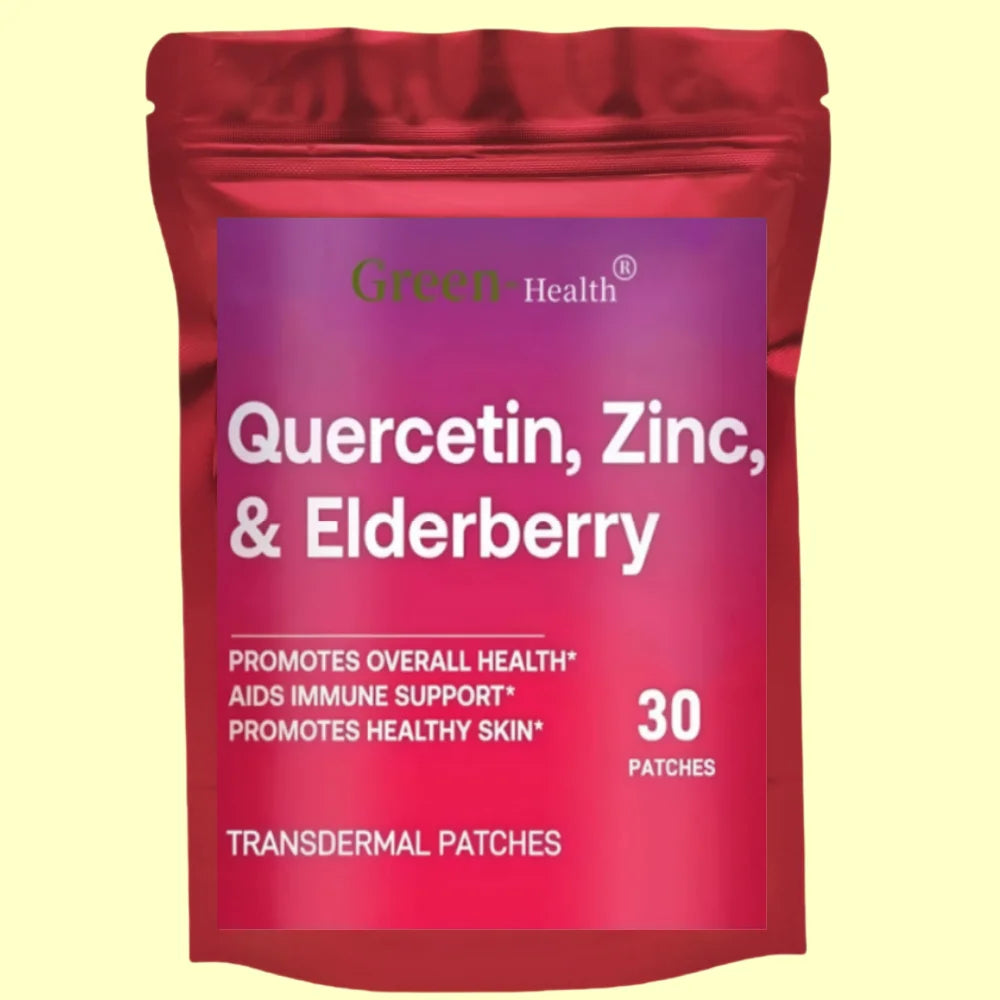 Quercetin Transdermal Patches Elderberry Zinc Immune Support 30 Patches For One Month Supply Health And Beauty Supplement