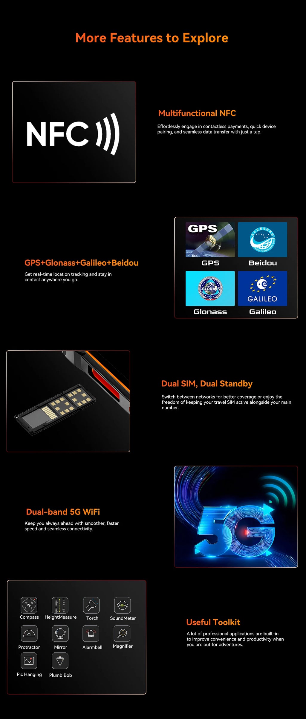 Blackview OSCAL Marine 2 Rugged Smartphone AI, 6.56'' HD+ Display, Unisoc T615,  8GB+128GB, 11000mAh, Android 15 Phone NFC