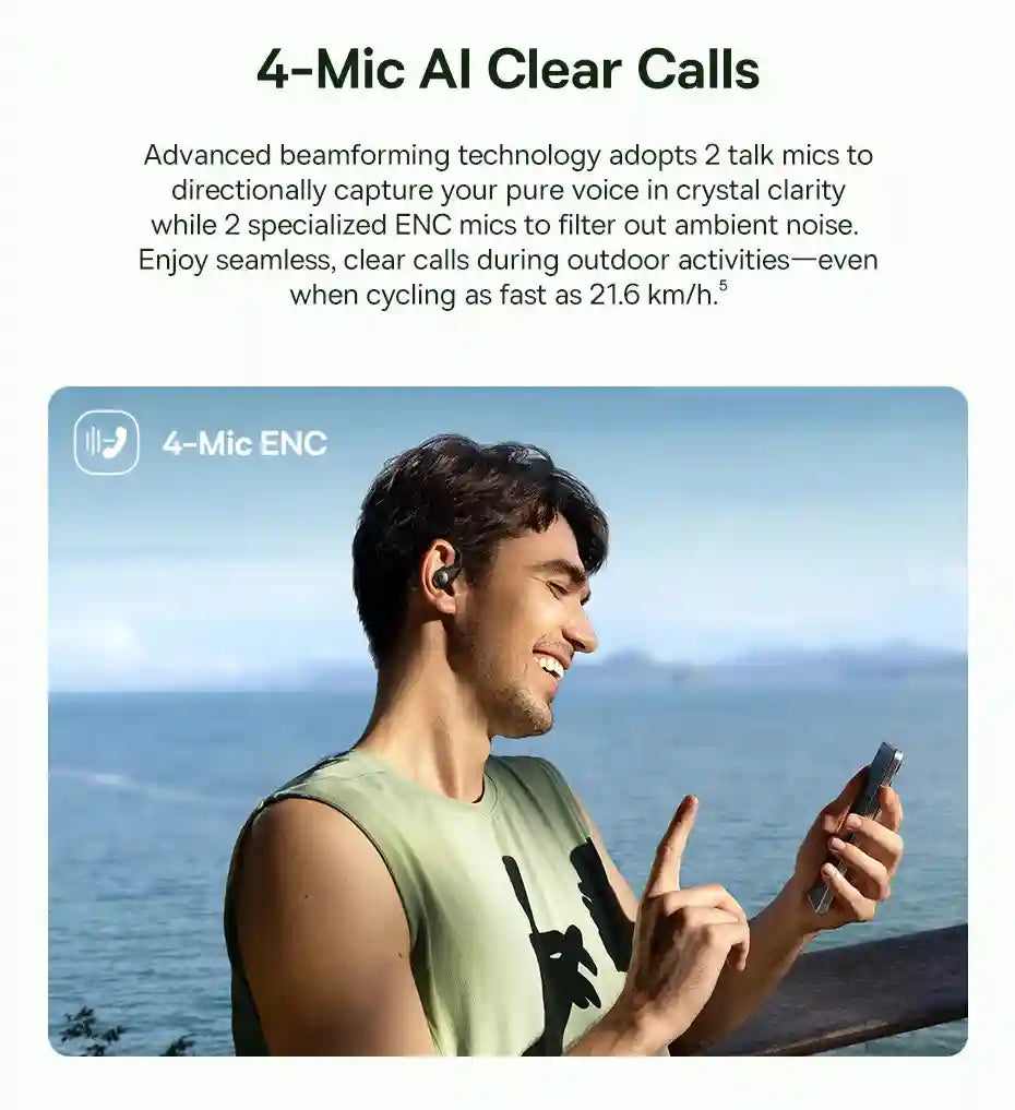 Wireless Sport Earbuds: Bluetooth 5.4 Hi-Res Open-Ear Headphones Tidesmit
