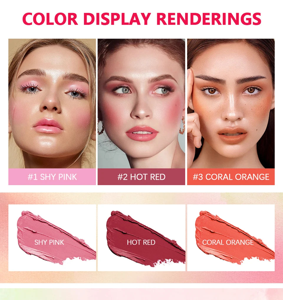 Tidesmit moisture stick orange blush swatch for long-lasting waterproof face makeup application