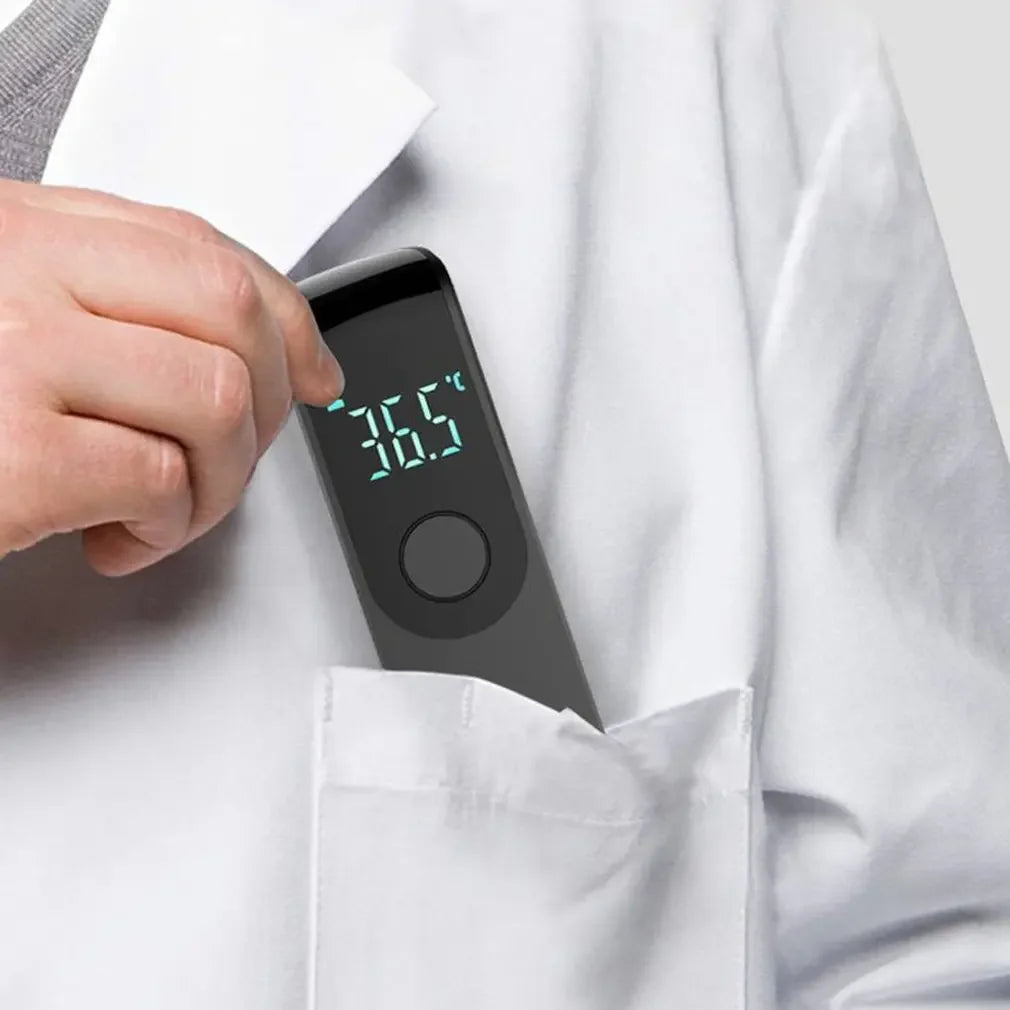 Wrist Blood Pressure Monitor LED Rechargeable English Voice Broadcast Tonometer BP Monitor Forehead Digital Thermometer