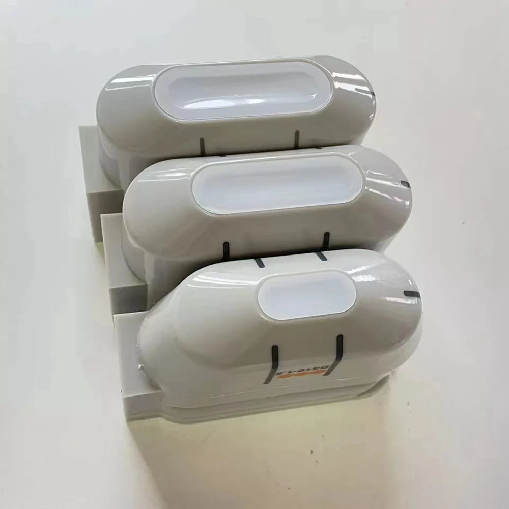 Three white HIFU cartridges with 10,000 shots, 1.5mm to 13mm professional facial and body transducer replacement heads.