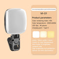 Portable LED Selfie Light - Rechargeable Video Lighting for Content Creation black Tidesmit