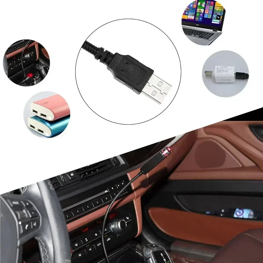LED Car Roof Star Projector - Portable USB Galaxy Light for Auto Interiors Tidesmit