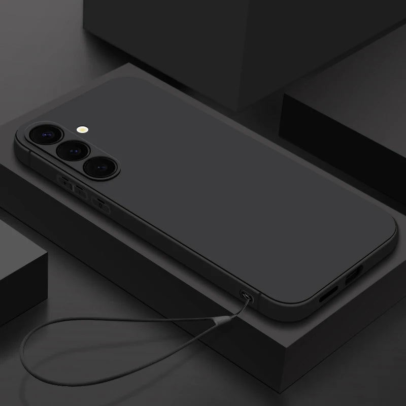 Magnetic Wireless Charging Case for Samsung Galaxy | Military-Grade Protection Black-Lanyard Tidesmit