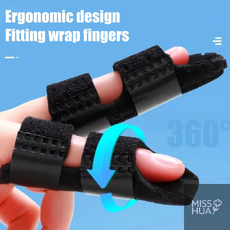HUA  Adjustable Finger Corrector Splint Steel Plate Pain Relief Finger Brace Support Hand Splint Fix Strap Protector Breathable