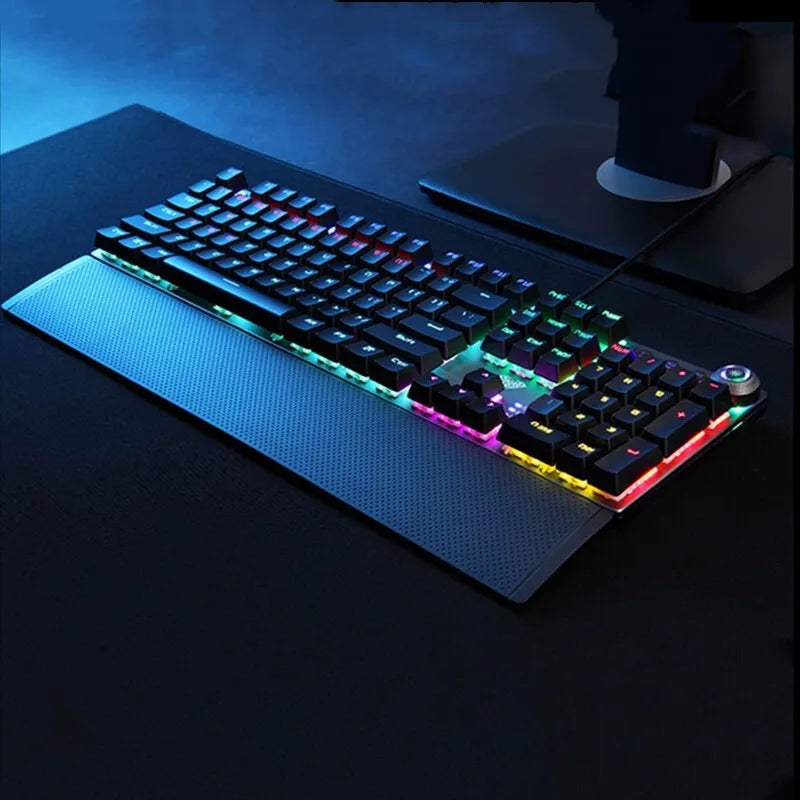 AULA F2058 Mechanical Gaming Keyboard Esports Game Macro Programming Keyboard Wired Mixed Backlight Keyboard for Game Laptop PC