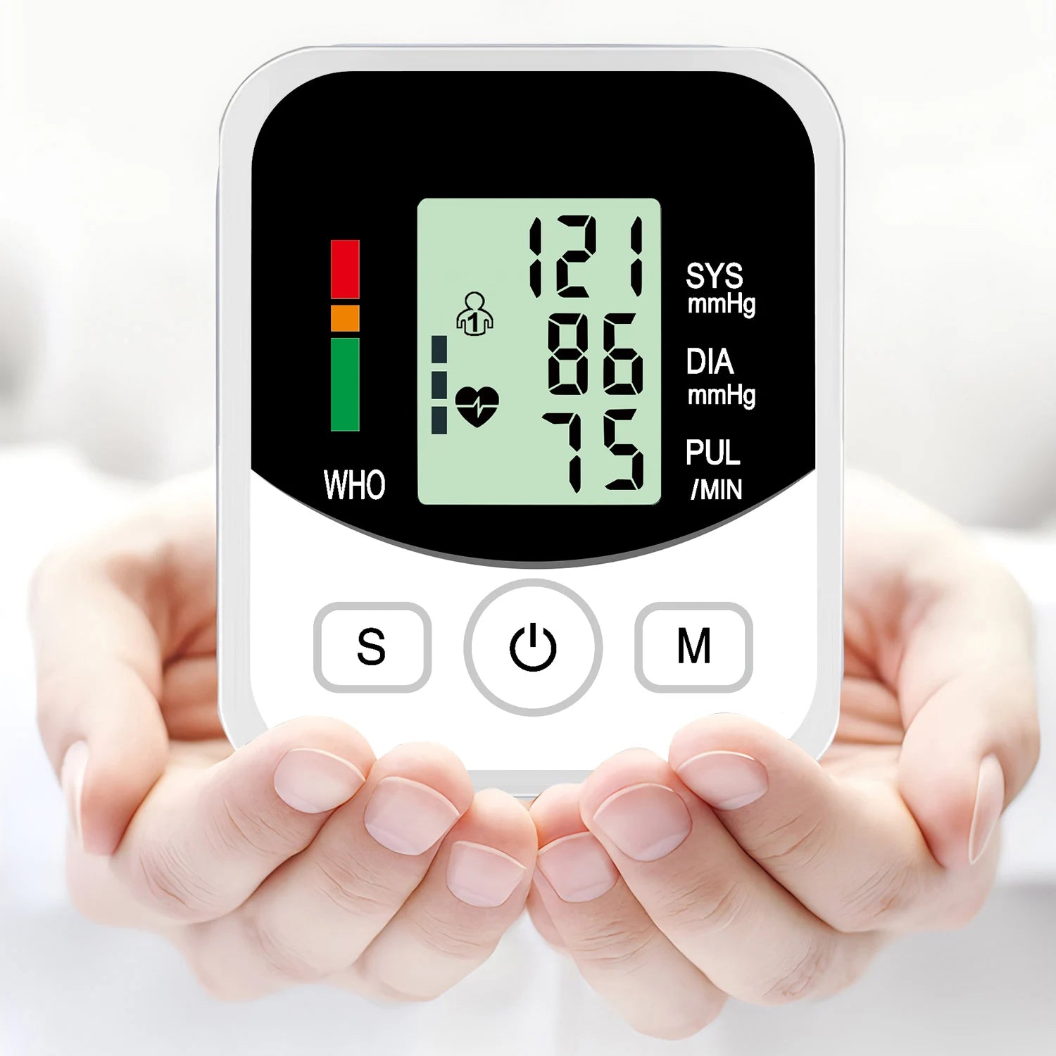 Digital Blood Pressure Monitor Upper Arm Automatic BP Cuff Machine Tonometer LED Sphygmomanometer for Home Use Health Care