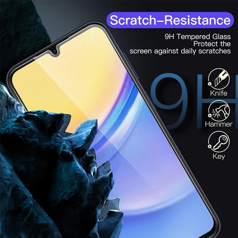 9H Screen Protector for Samsung A15 A16 A56 A36 A14 A25 A24 A55 A53 A52 A52S A51 A34 A35 Tempered Glass Samsung Galaxy A15 AE Tidesmit