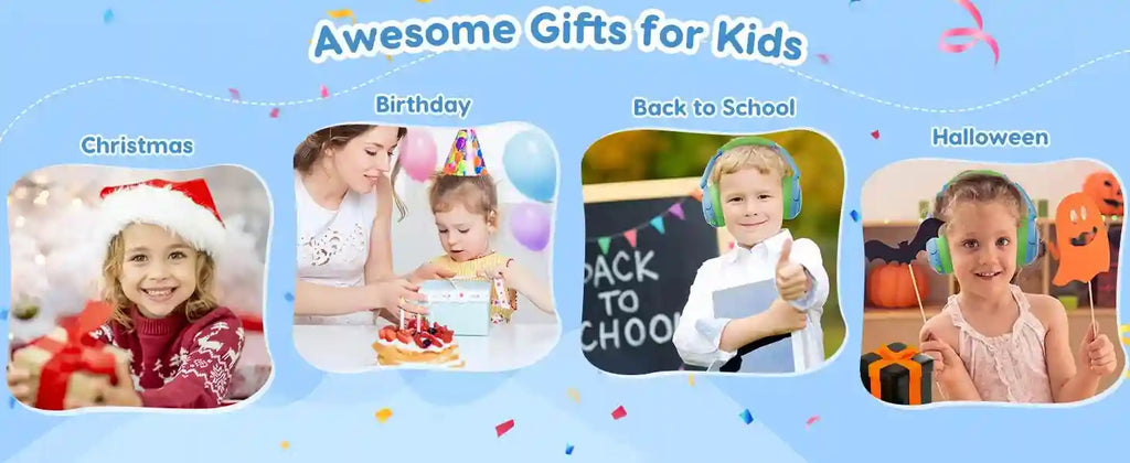 Kids Wireless Headphones - Safe 85dB Audio Over-Ear Design Tidesmit