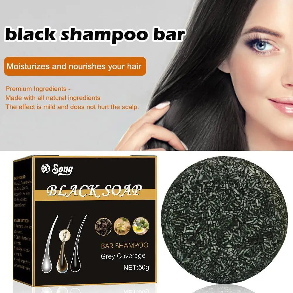 Polygonum Hair Darkening Shampoo Soap Repair Gray White Hair Color To Black Shampoo Soap Hair Nourishing Handmade Shampoo Soap