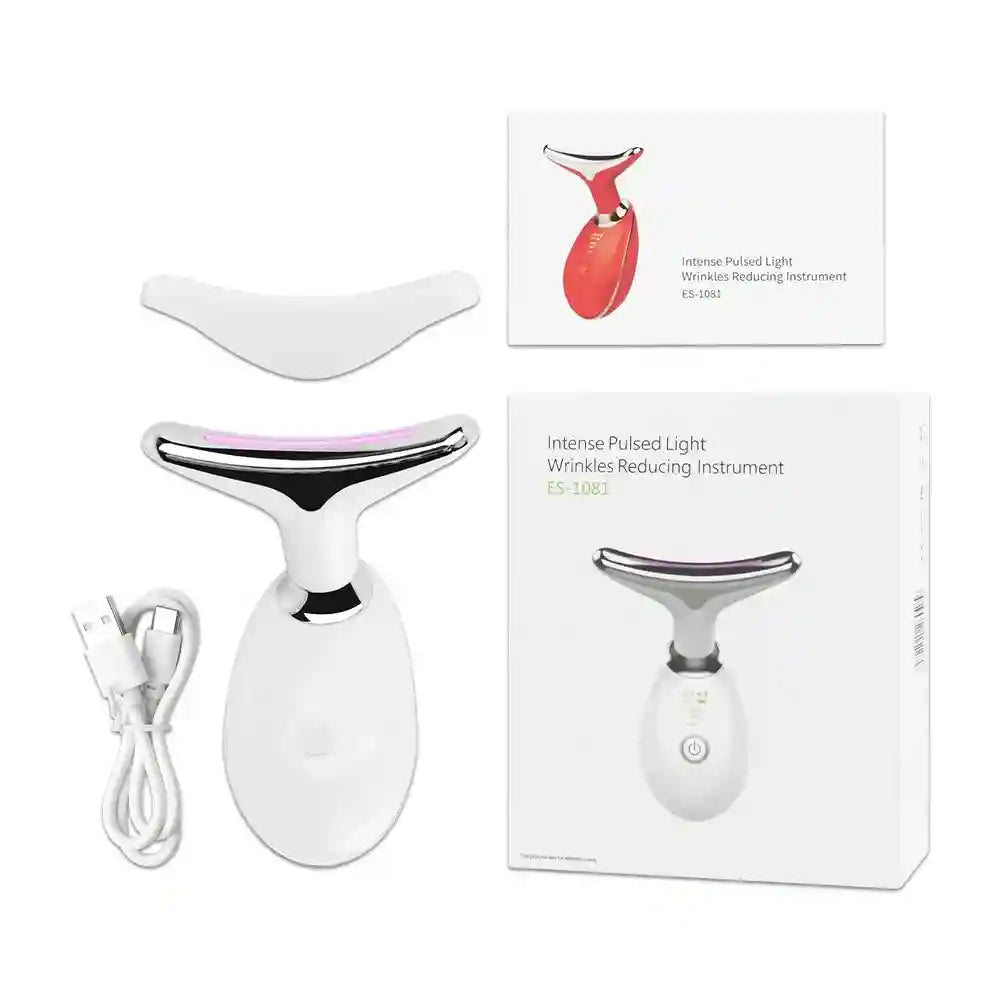 Face and Neck Lift LED Device for Skin Tightening - Tidesmit Eye Massage Instrument White with Box Tidesmit