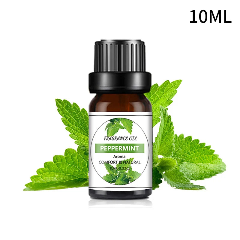 10ML Cherry Strawberry Lavender Jasmine Rose Vanilla Essential Oils for Diffuser, Humidifier, Massage, Candle, Soap Making
