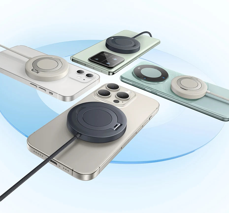 Magnetic Wireless Charger for iPhone 16 15 | MagSafe Compatible Stand Tidesmit