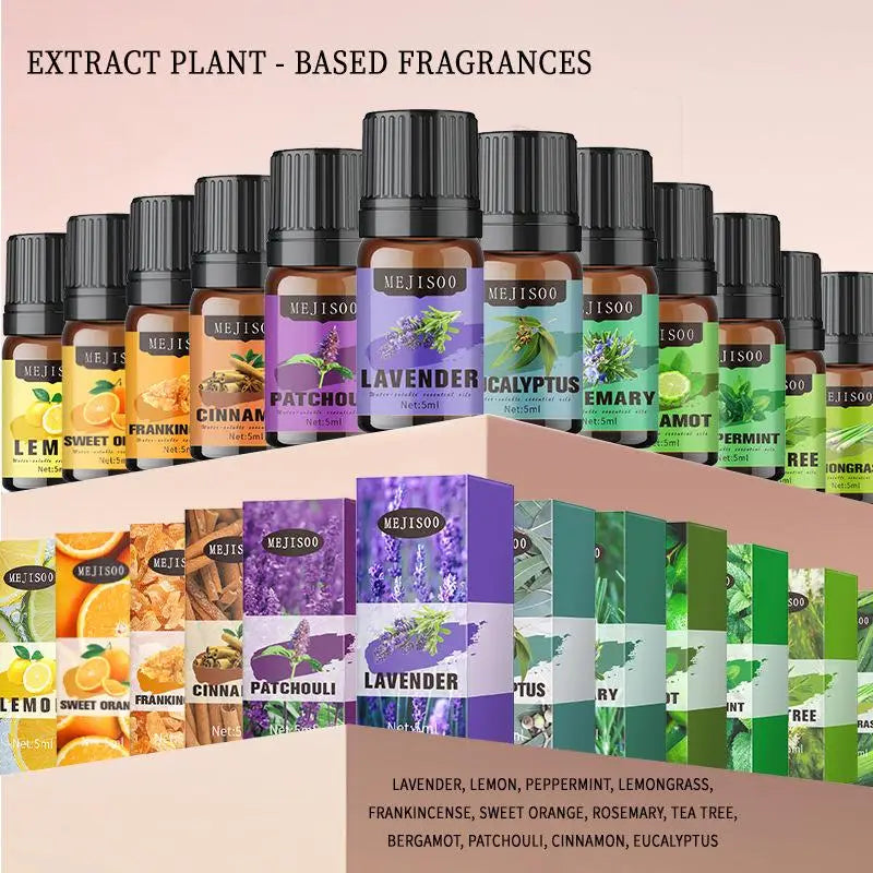 5ml Natural Essential Oils Rosemary Tea Tree Lemon Lavender Lemongrass Eucalyptus Peppermint Sweet Orange Fragrance Oil