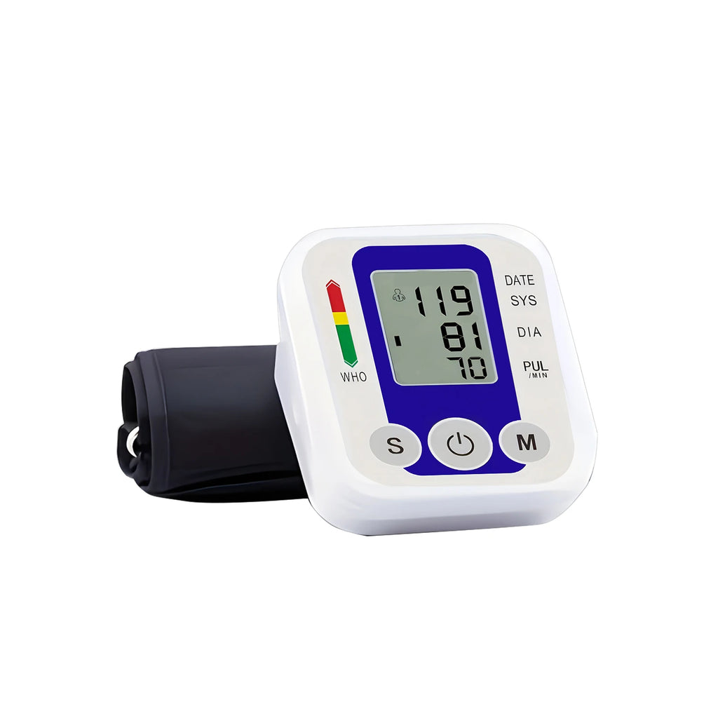 Portable Digital Upper Arm Blood Pressure Monitor 32cm Large Cuff Medical Heart Rate Tensiometer
