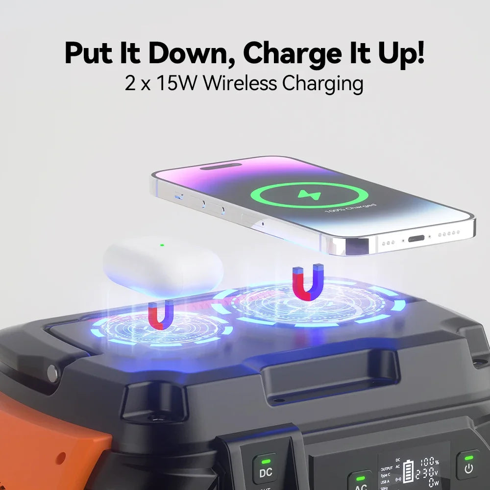 Portable Power Station 600W 540Wh Solar Generator for Outdoor Camping Tidesmit