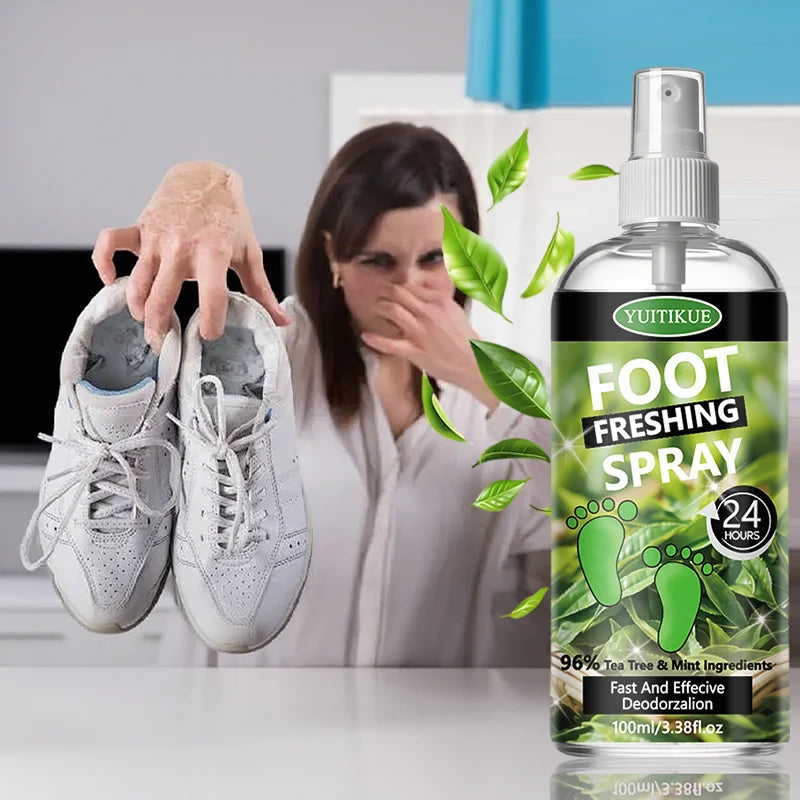 Tidesmit YUITIKUE Tea Tree Foot Freshing Spray 100ml for 24H odor control and refreshing foot care