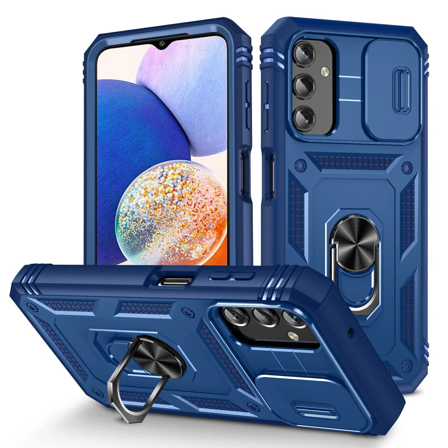Samsung Galaxy S24 Hard Armor Case - Military-Grade Shockproof Cover Navy Blue Tidesmit