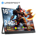 UPERFECT UGame J5 2.5K 240Hz Gaming Monitor 16" Portable Display 100%sRGB w/HDMI USB C For PS5 Steam Deck Switch XBOX Laptop PC