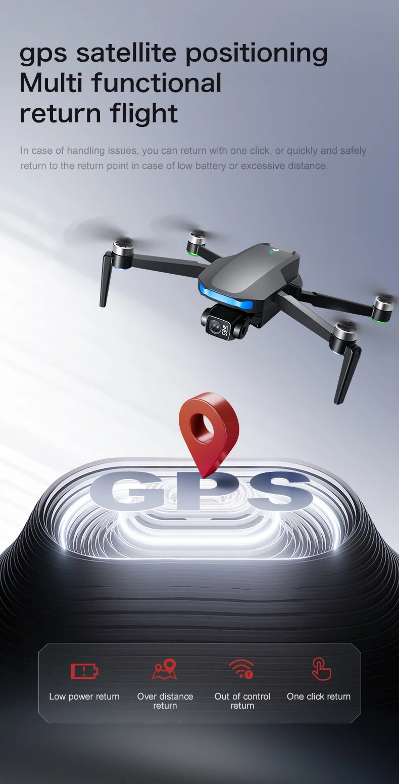 4K Camera Drone with 3-Axis Gimbal GPS Quadcopter - Tidesmit Tidesmit