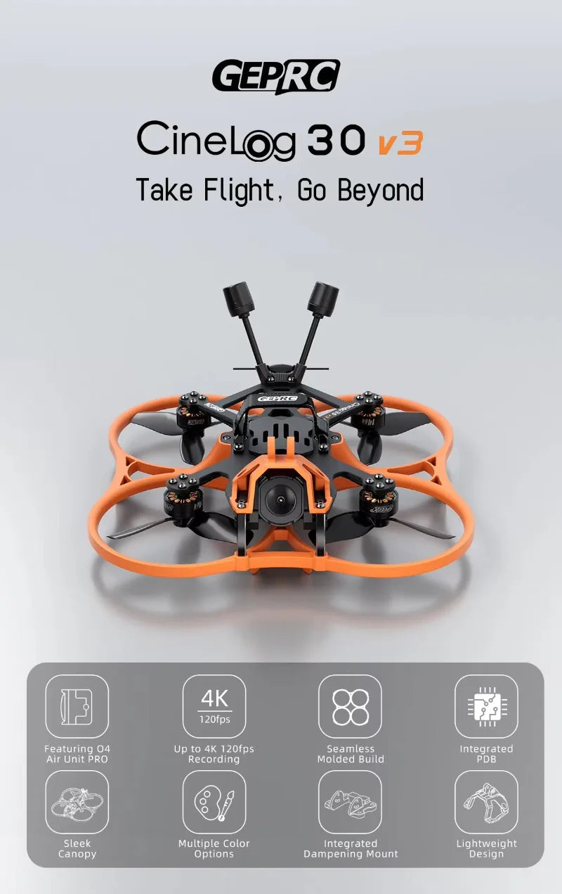 Cinelog30 V3 O4 Pro FPV Drone: 4K Stable Cinewhoop for Precision Pilots Tidesmit