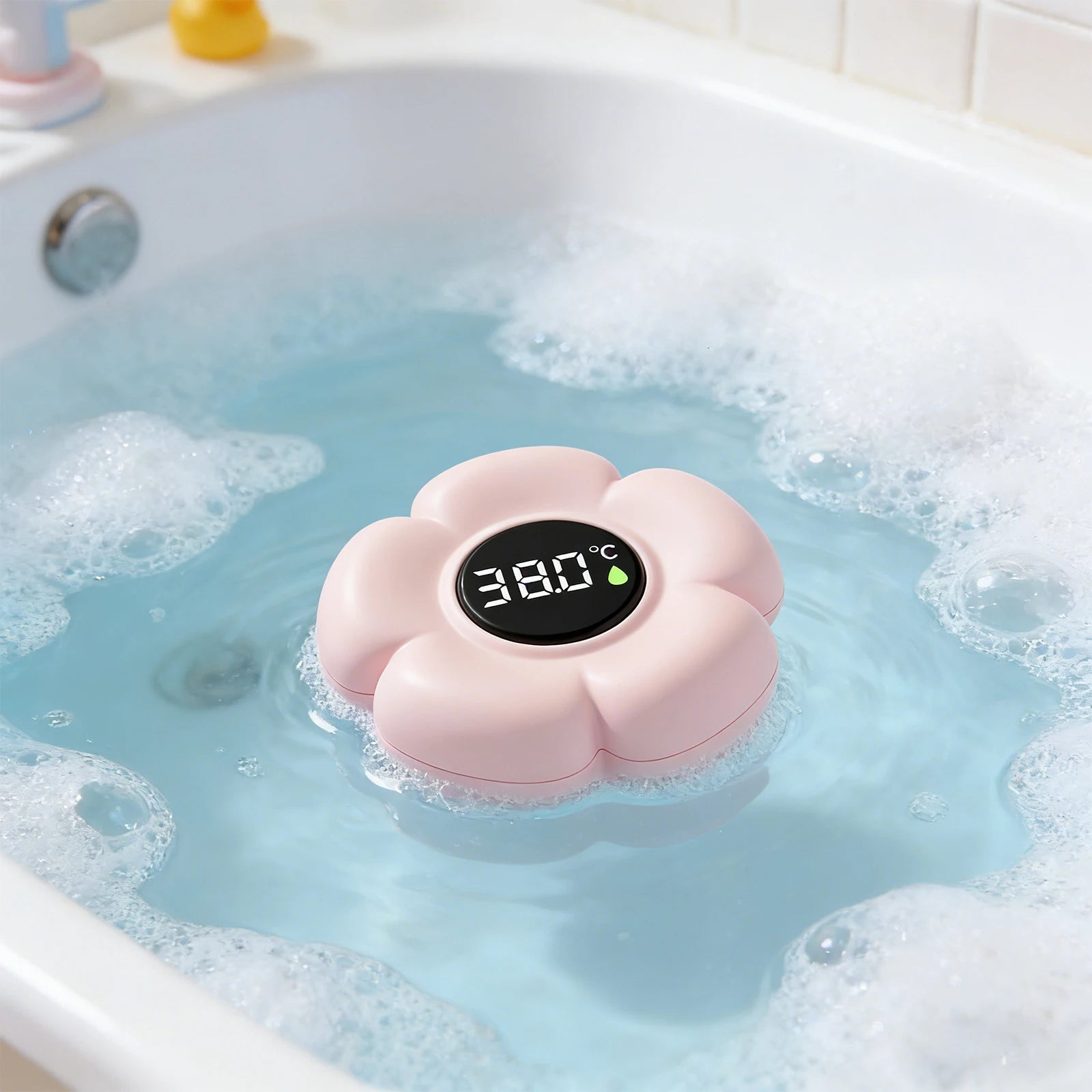 Baby Bath Thermometer with LED Display & Color Alerts Digital Water Temperature Thermometer for Newborns & Toddlers