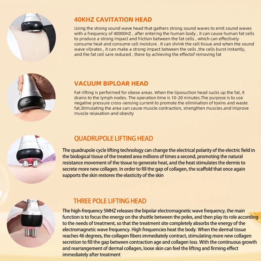 40K Cavitation Slimming Machine for Body Contouring and Skin Tightening Body Shaping Massage Equipment Tidesmit