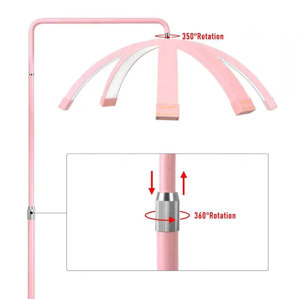 Half Moon LED Beauty Light for Lash and Nail | Adjustable 28 Inch Tidesmit Tidesmit