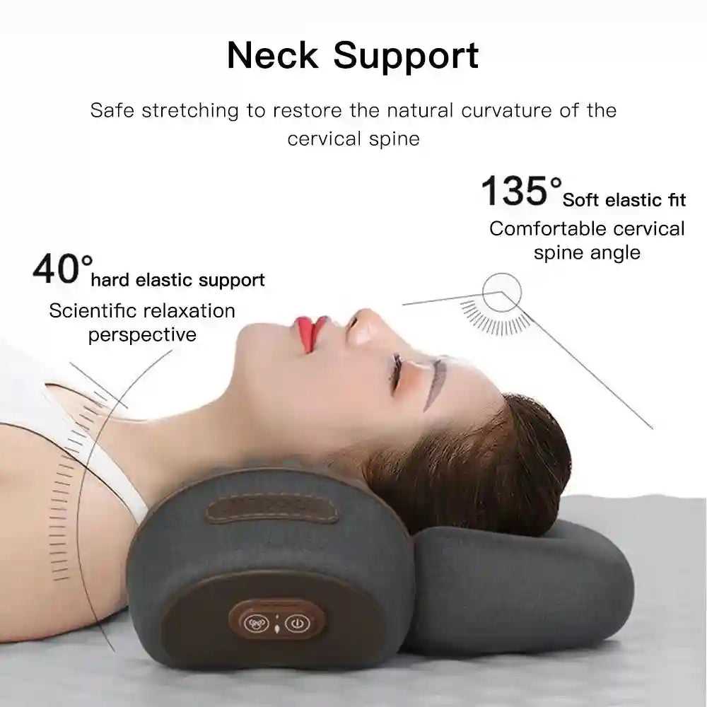 Electric Neck Massager with Heat and Traction Therapy - Tidesmit Relaxation Treatment Tidesmit