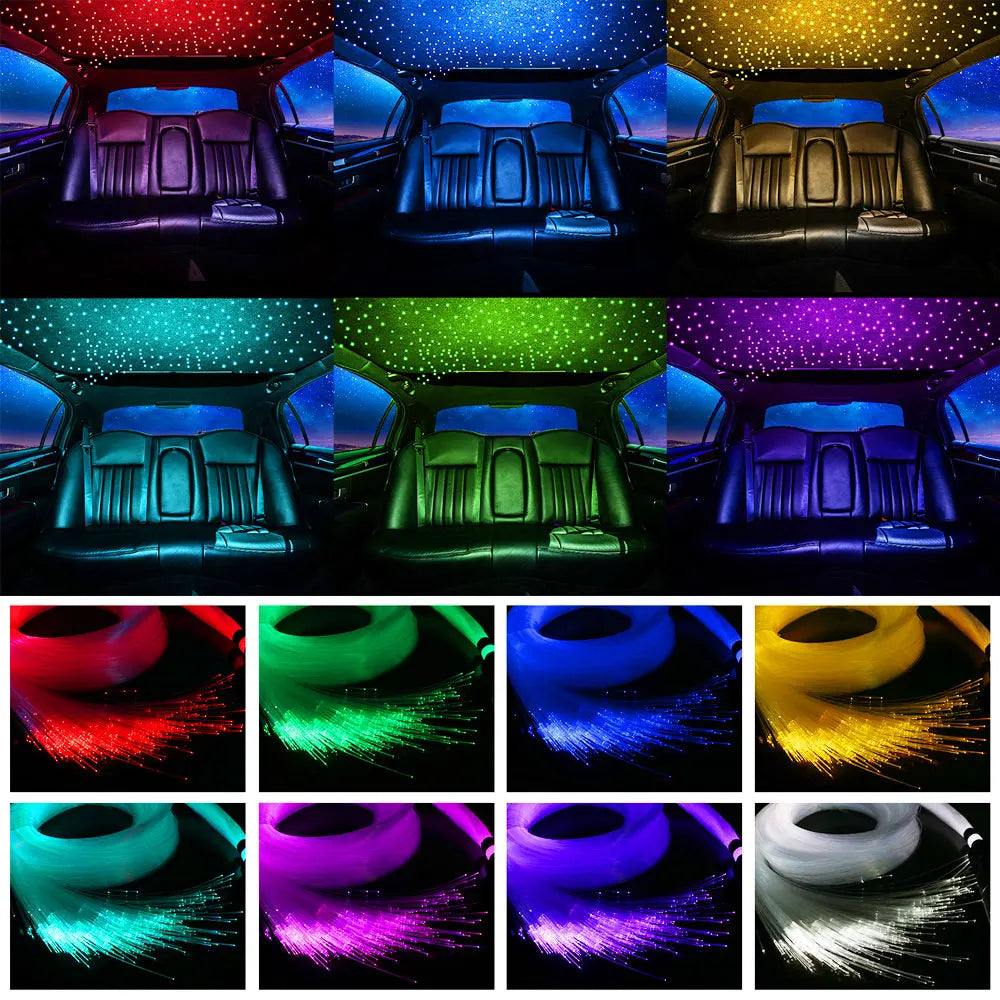 Fiber Optic Car Starry Sky Light Kit | RGB Music Control System Tidesmit