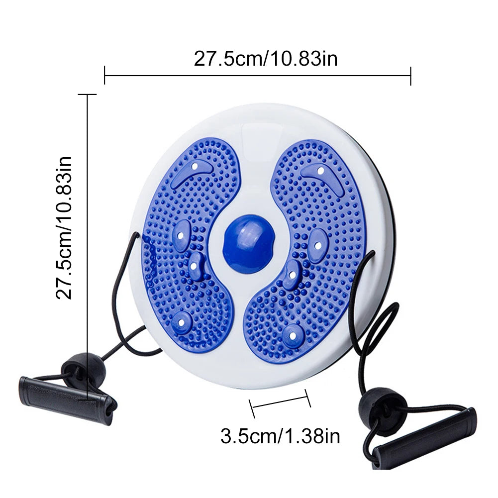 Waist Twisting Disc for Core Fitness and Reflexology Massage - Tidesmit Body Shaping Massage Equipment Blue 1 Tidesmit