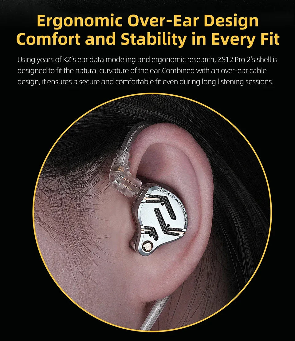 Wired Hybrid IEM Earphones HiFi Bass Gaming Audio | Tidesmit Tidesmit