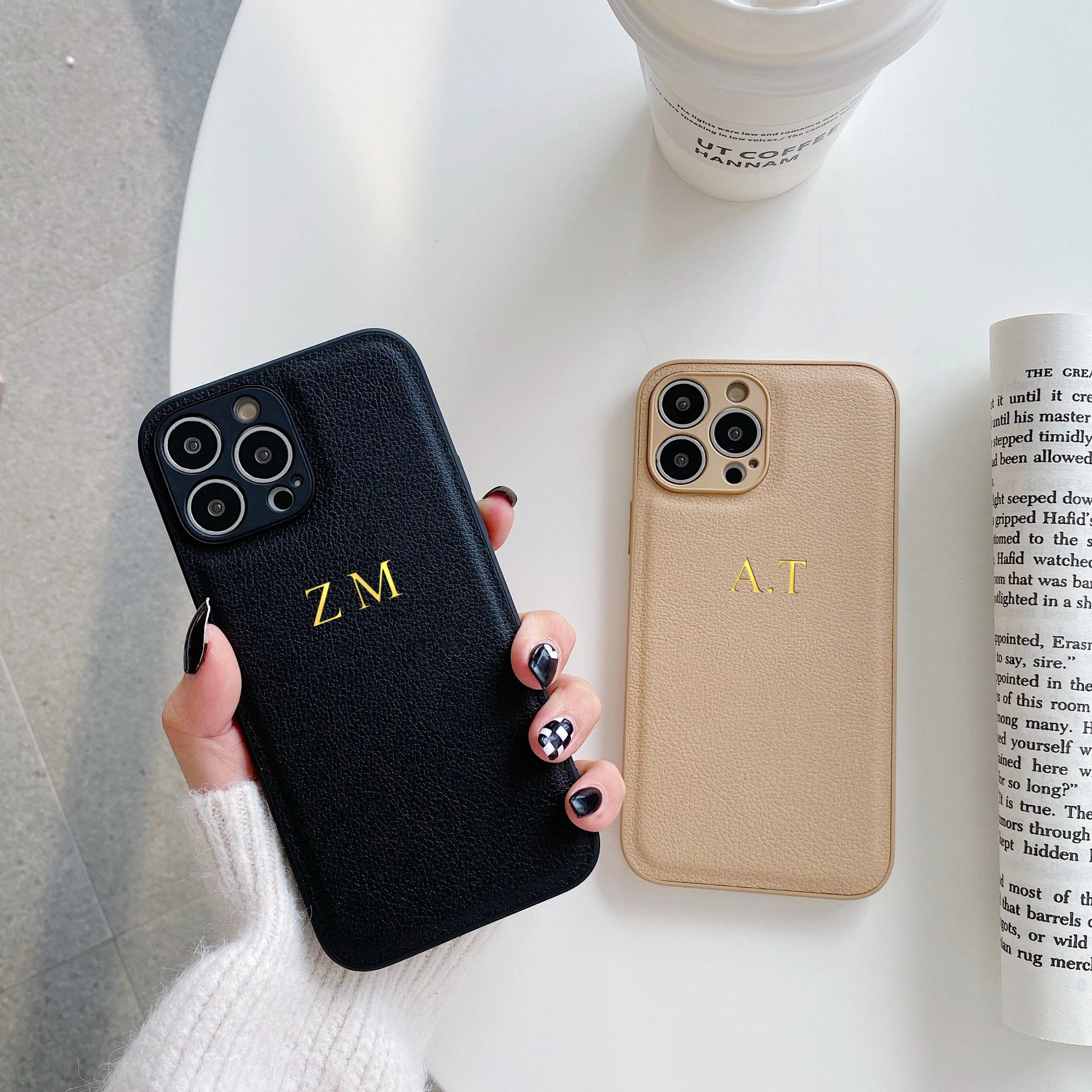 Personalised iPhone Case: Custom Initial Slim Fit Cover with Drop Protection Tidesmit