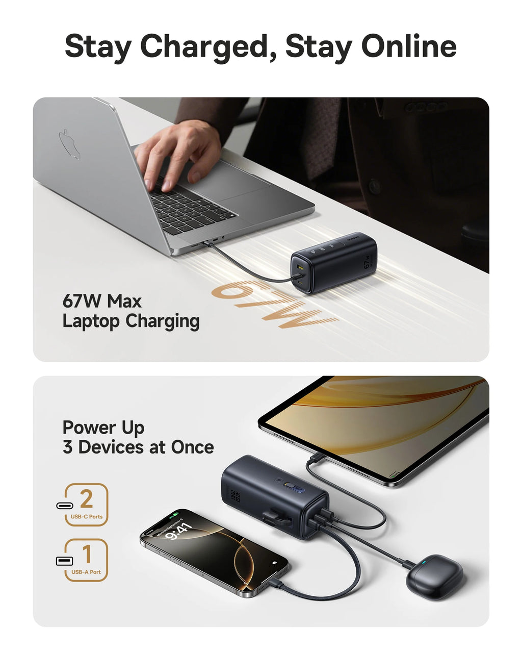 4G MiFi Power Bank 20000mAh 67W Fast Charging Portable Charger Tidesmit