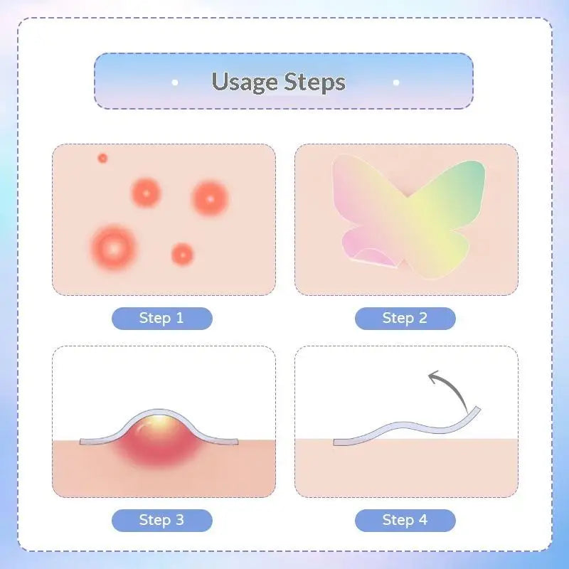 Colorful Star Butterfly Pimple Patch Gentle Hydrocolloid   Stickers for Skin Blemish Recovery and Care