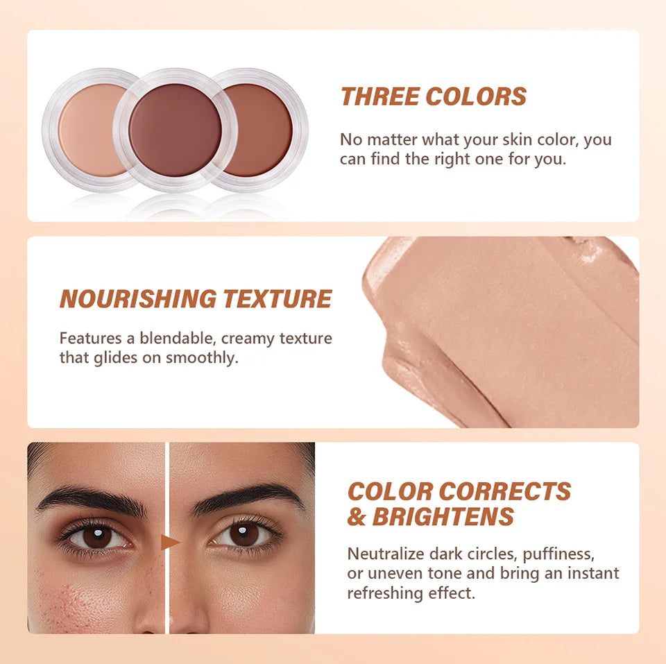 Tidesmit Lakerain hydrating under eye brightener concealer cream for dark circles medium coverage face makeup swatch