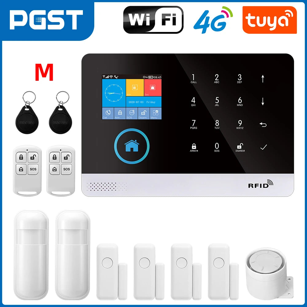 Smart Home Security Alarm System with 4G WiFi App Control by Tidesmit 4G M Tidesmit