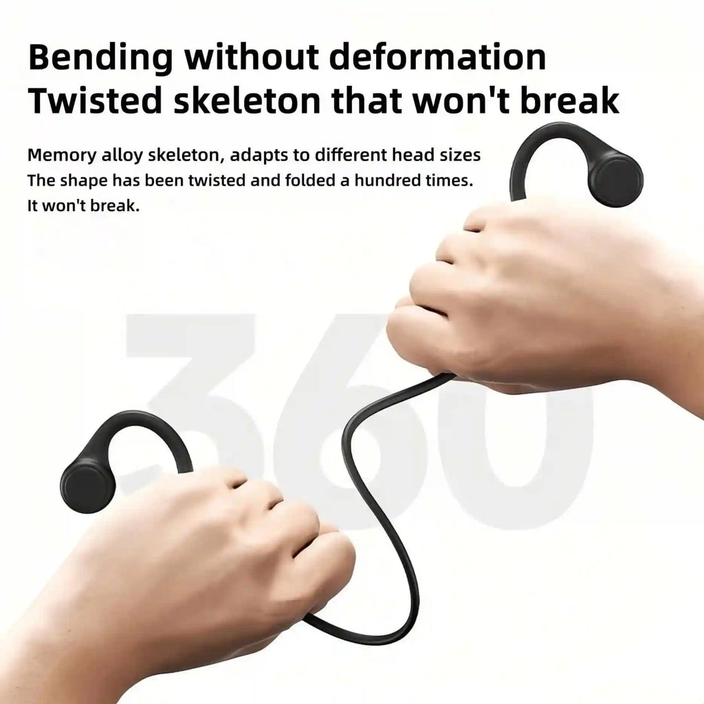 Bone Conduction Wireless Headphones - Open-Ear Bluetooth Sports Audio Tidesmit