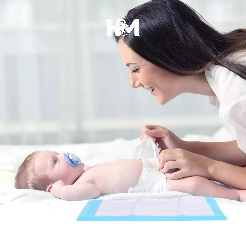 20-100Pcs Disposable Changing Pad High Absorbent Diaper Changing Pads Waterproof Leak Proof Baby Disposable Underpads for Baby