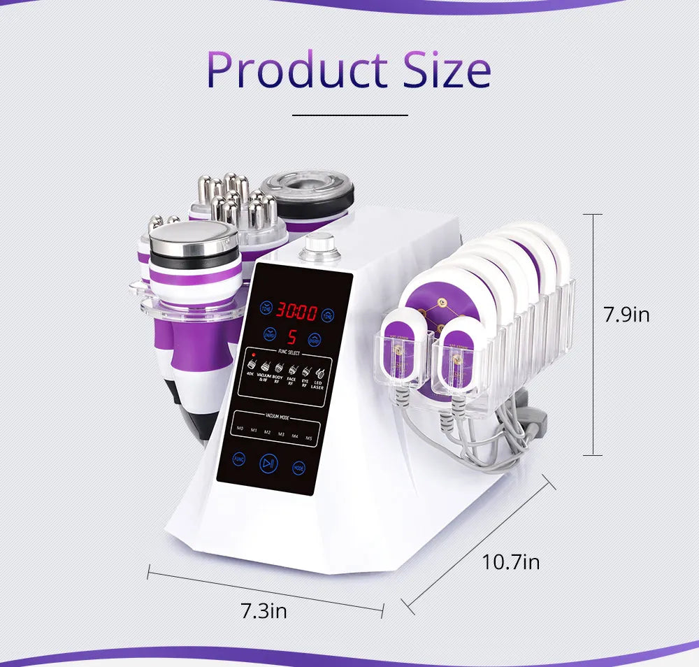 6-in-1 Cavitation Body Slimming & Skin Tightening Device | Tidesmit Body Shaping Massage Equipment Tidesmit