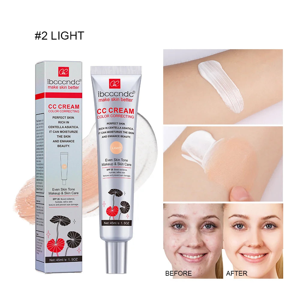 Tidesmit 45ml Centella Asiatica color correcting CC cream for natural concealer and whitening face makeup