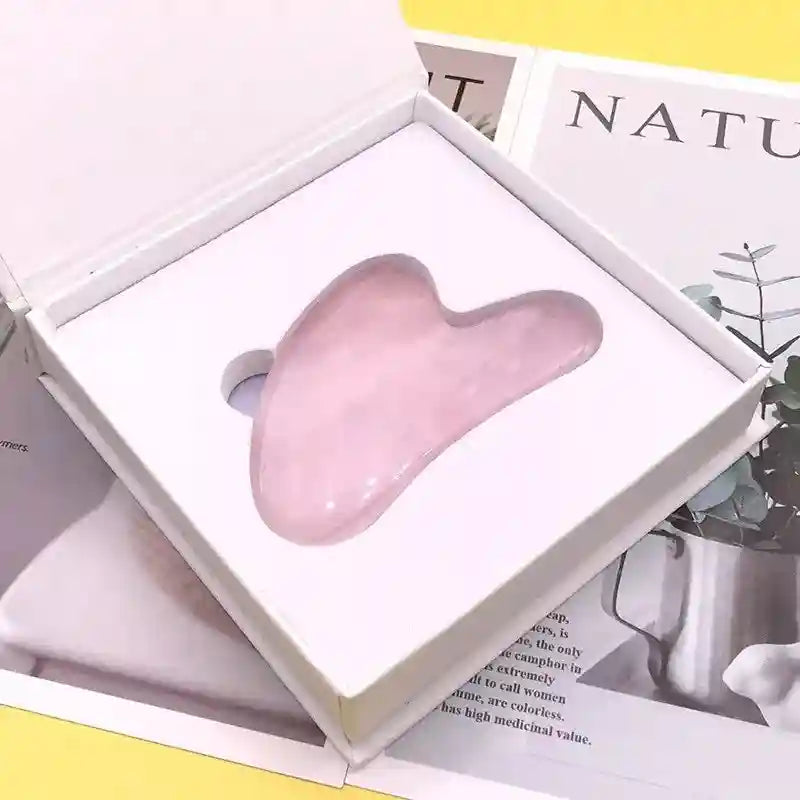 Gua Sha Facial Massage Tool Set | Premium Pink Quartz | Tidesmit Eye Massage Instrument Tidesmit