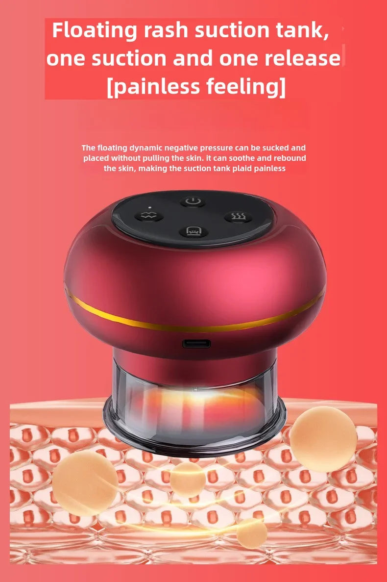 Electric Vacuum Cupping Massager for Back Pain Relief - 12 Gear Model Back Massage Instrument Tidesmit