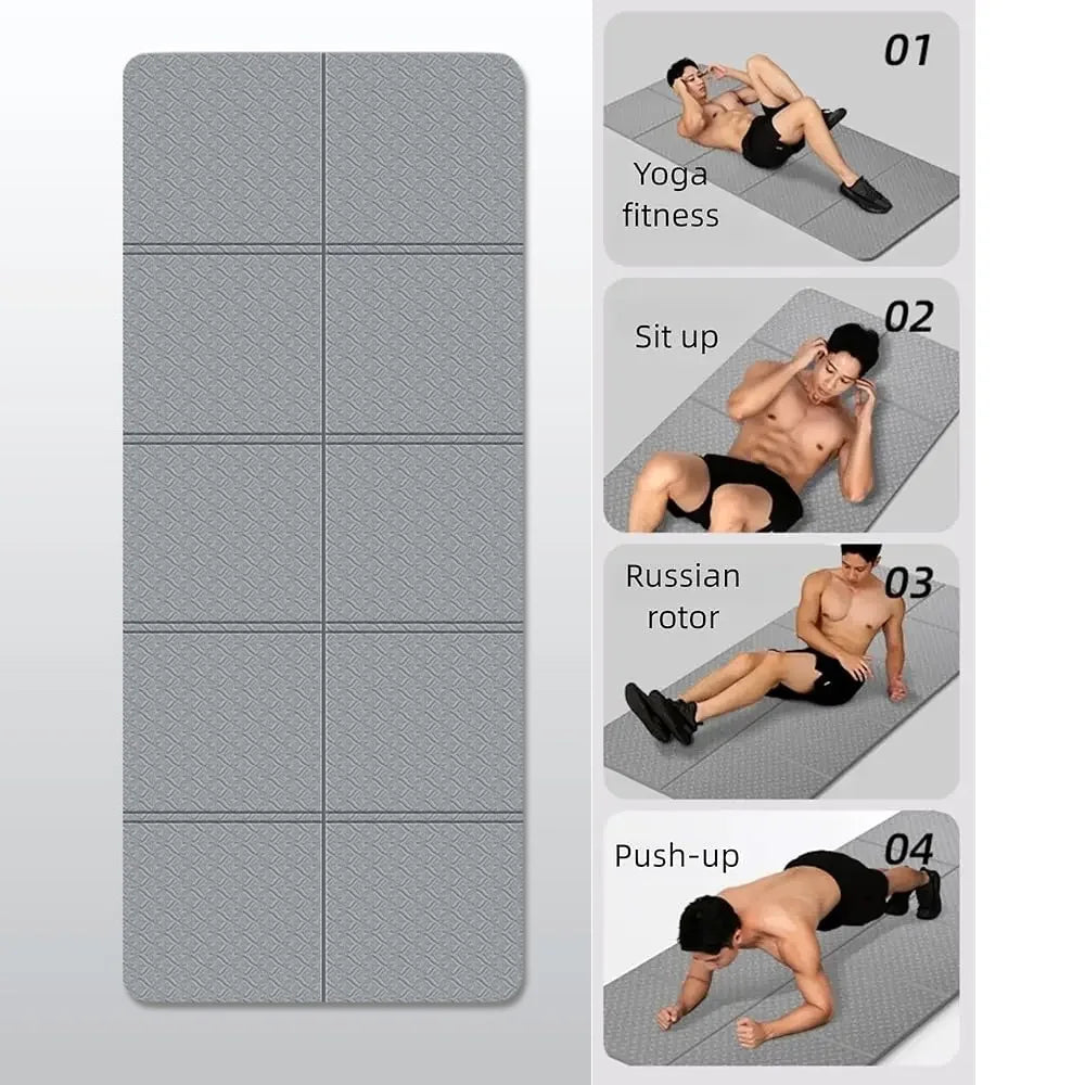 Yoga Mat 6/8mm Thickness Foldable TPE Exercise Mat For Travel Yoga Pilates Home Floor Workouts Gymnastics Mat Fitness Equipment